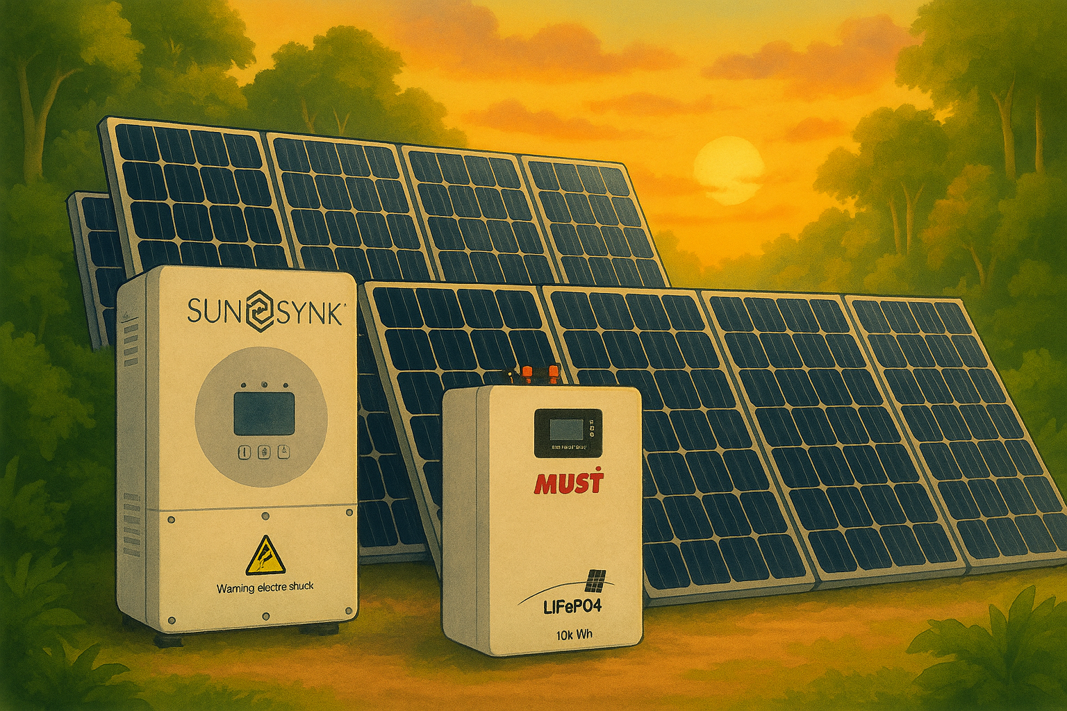 Kit solaire haute puissance pour climatisation – Guyane
